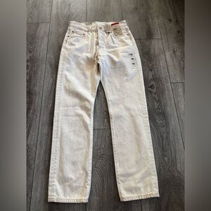 Levi's Cream Straight Leg Jeans